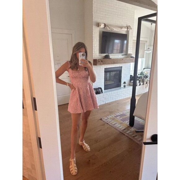 REFORMATION Daria Linen Mini Dress in Rosin Size US 4 - Picture 2 of 15